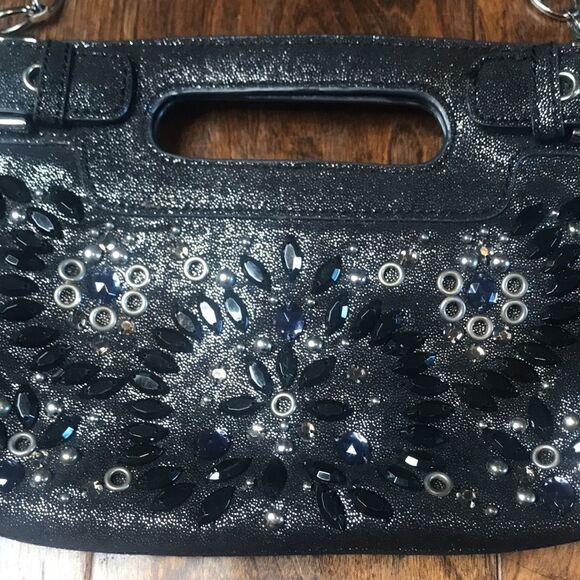 Rafe shimmery black jeweled handbag - Picture 2 of 8